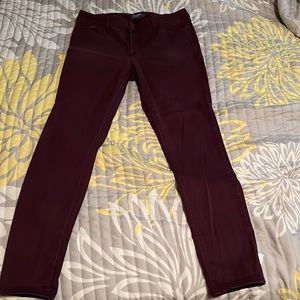Old Navy Mid Rise Rockstar size 10 maroon